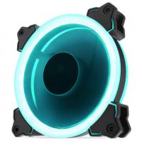 鑫谷（Segotep）光翼GE-12冰蓝机箱风扇（冰蓝双光圈/12CM大风量/大4pin可多个串联/台式电脑主机散热风扇）