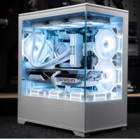 半岛铁盒（PADO）毕方360 白色海景房 M-ATX台式机电脑主机箱（无A柱/双面钢化玻璃/9个风扇位）