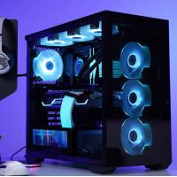 爱国者（aigo）月光宝盒 镜 黑色 游戏台式电脑机箱 支持双360水冷/E-ATX主板/Type-c/黑色海景房/4090显卡