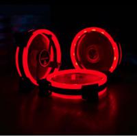 天极风（TIANJIFENG） ARGB台式电脑主机箱散热机箱风扇水冷12CM静音降温LED风扇 红色双光圈-大4P+小3P